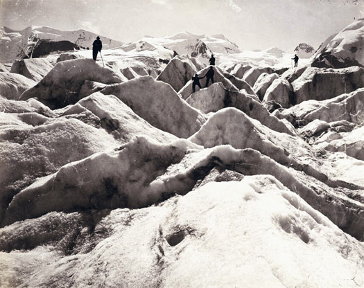 Adolphe Braun (1812 – 1877) Alpinistes sur le glacier de Morteratsch 1875