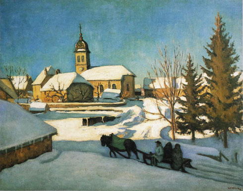 Jean Challié, Étival sous la neige.