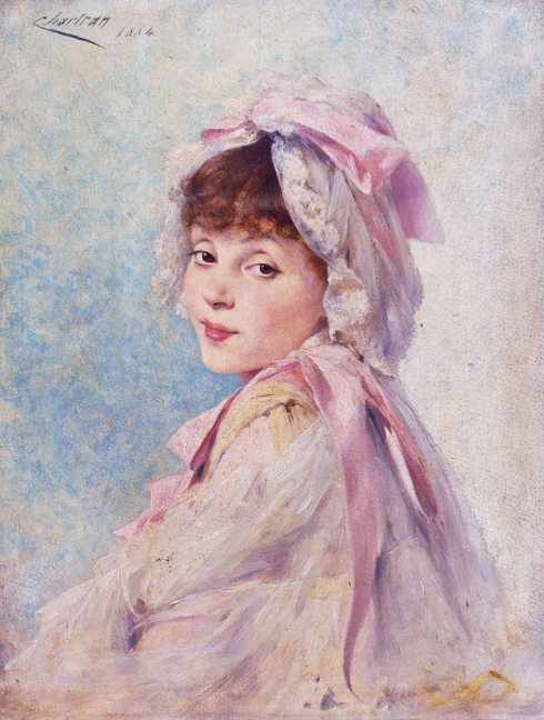 Théobald Chartran, Gabrielle Réjane en jeune actrice, 1884, coll. part.