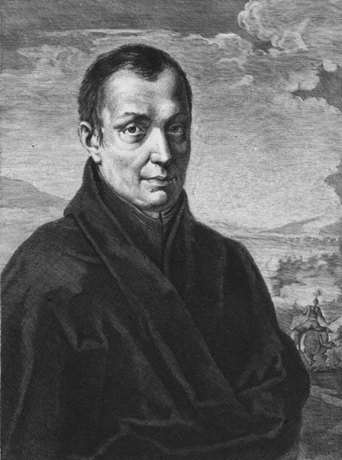 Jacques Courtois, portrait, Giovanni Domenico Campiglia (dessinateur) et Antonio Pazzi (graveur), Österreichische Nationalbibliothek