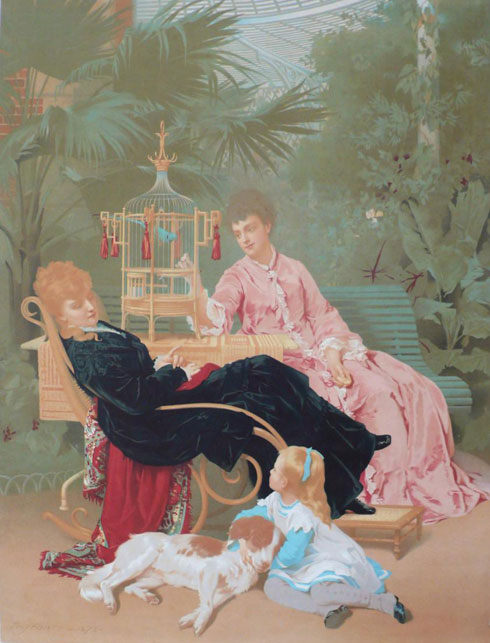 Tony Faivre, Femmes et fillette dans une serre