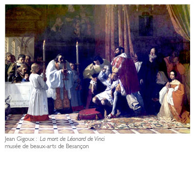 Jean Gigoux, Les derniers Moments de Léonard de Vinci, musée des beaux-arts et d'archéologie, Besançon