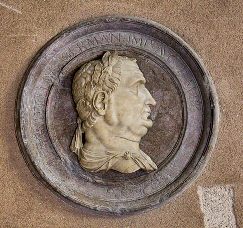 François Landry, Médaillon de l'empereur Vitellius