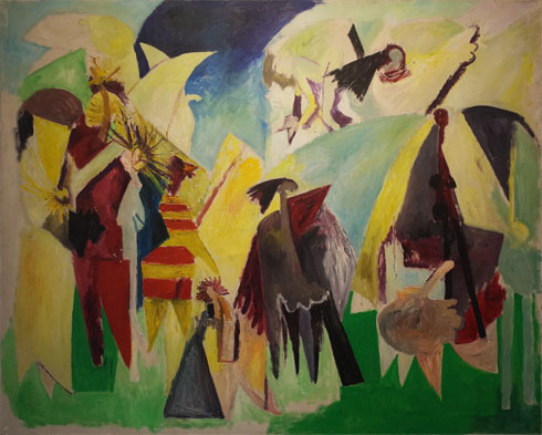 Jean Messagier, Cortège, 1947, musées de Montbéliard