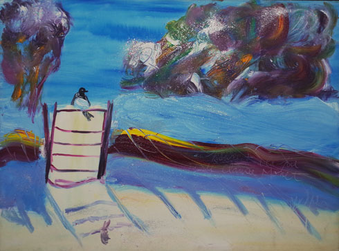 Jean Messagier, En pensant à la pie de Claude Monet