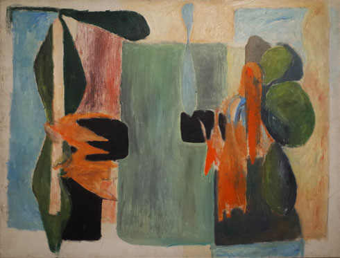 Jean Messagier, Jeunes filles dans la vallée, musée d'art moderne de la ville de Paris