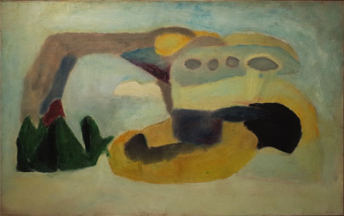 Jean Messagier, La Vallée I, coll. Solange et Jacques A.