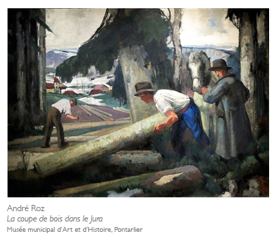 André Roz, Coupe de bois dans le Jura