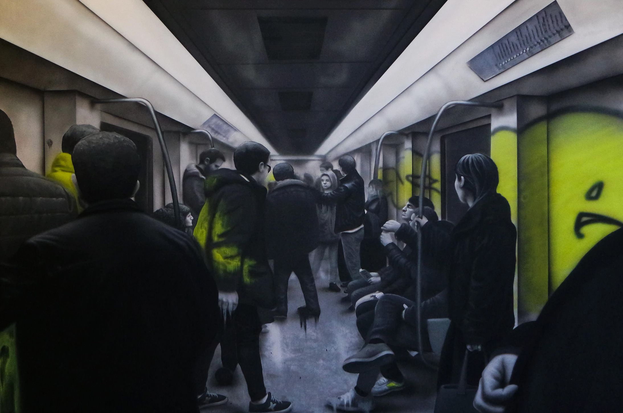 Saype, 6h24, Barcelone