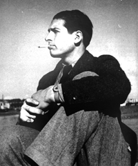 François Tuefferd, pendant le reportage sur le Normandie, Saint-Nazaire, 1935
