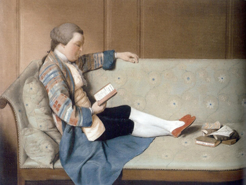 François-Xavier Vispré, Portrait de John Farr lisant les Odes d'Horace