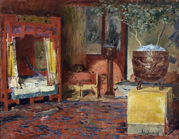 Jean-Adolphe Chudant, Intérieur au lit clos