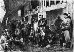Auguste Lançon, Les prisonniers fédérés à Versailles dans les caves des grandes écuries.
