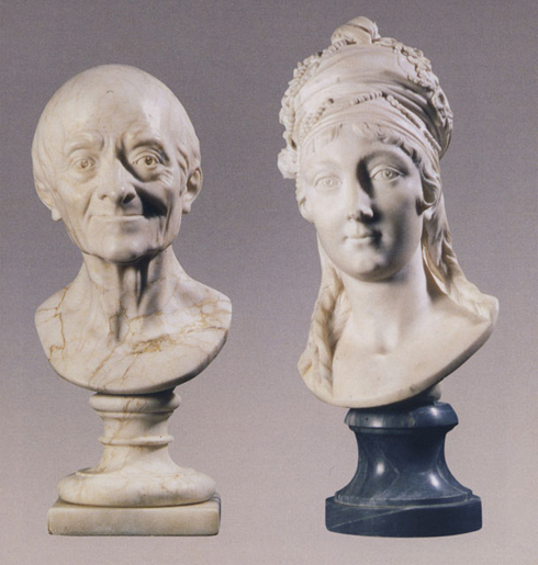 François-Marie Rosset, buste de Voltaire et de la belle Athénienne