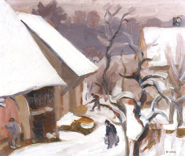 zingg, Village animé sous la neige